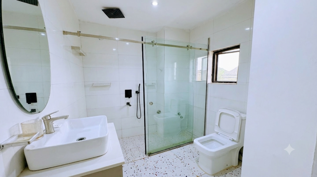 Standard hotel room with workspace and private bathroom